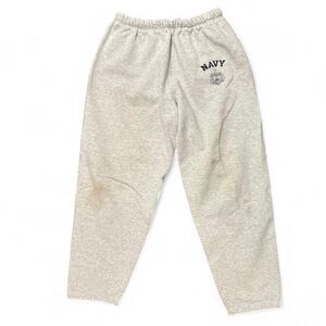Navy Midshipmen Sweatpants Gray Fleece NCAA College Made in USA Mens Large